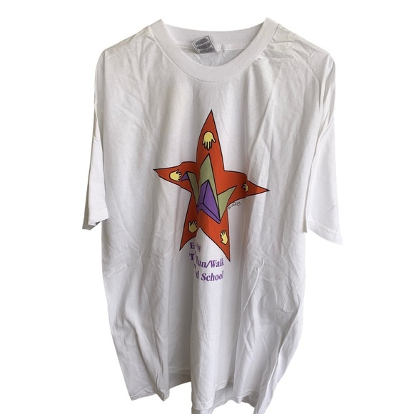 Vintage Tee Shirt 1998 Charity Event Run Walk Emily  Orchard School XXL 90s - Picture 1 of 6